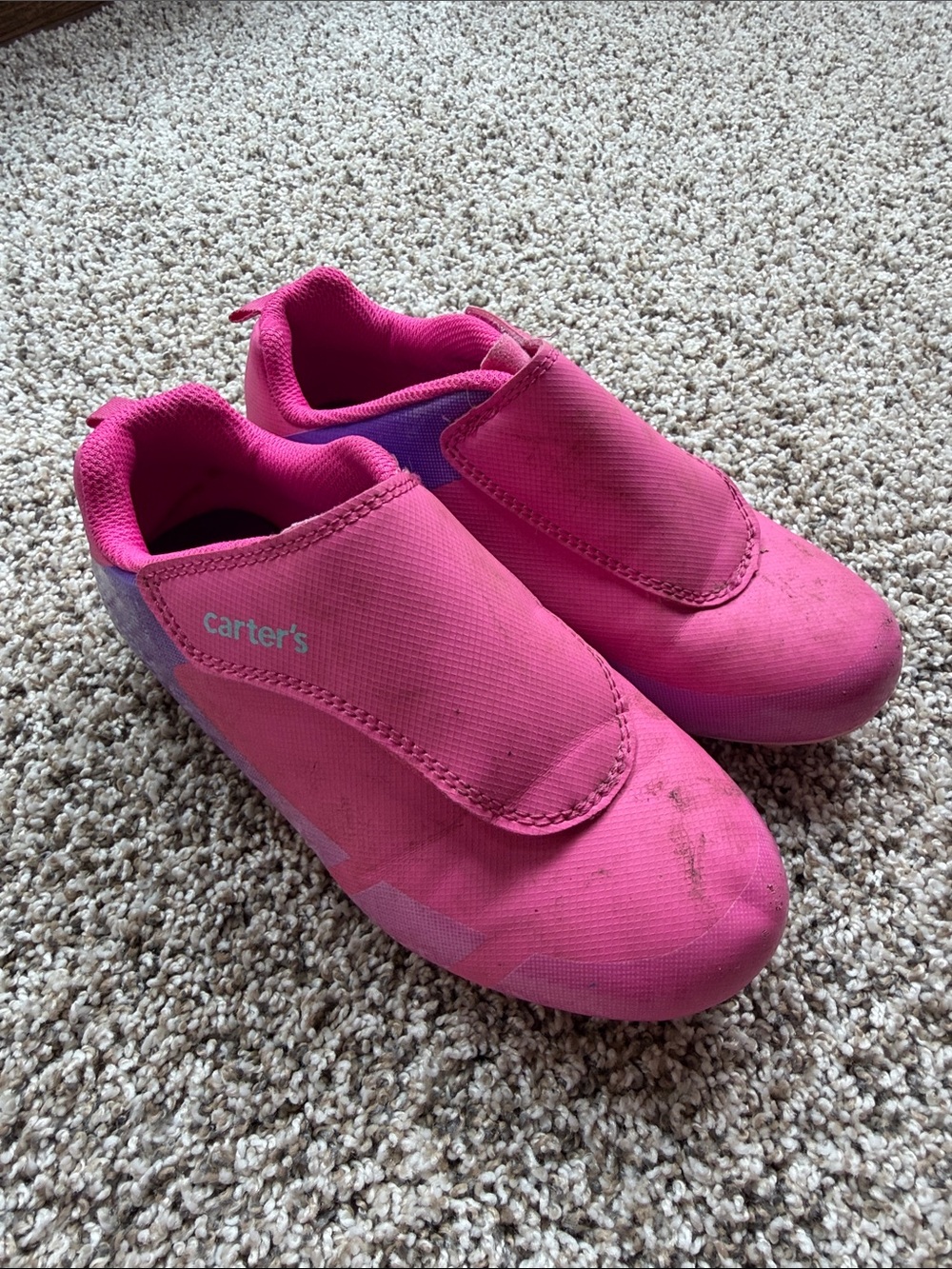 Carter's Pink Slip-On Girls Soccer Cleats size 1